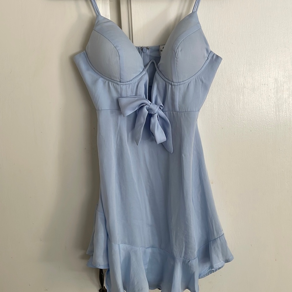 Selfie Leslie Size S Light Blue Mini Dress